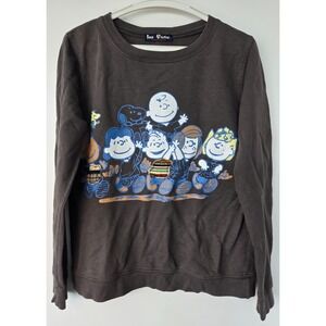 Vintage La Fete Sweat Shirt Cotton Women's Medium Grey Preppy University Grunge